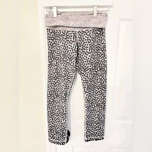lululemon Wunder Under Crop II roll down leggings: Ace Spot Grain + Dottie Dash